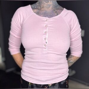 Pink Button-Up Women's Top